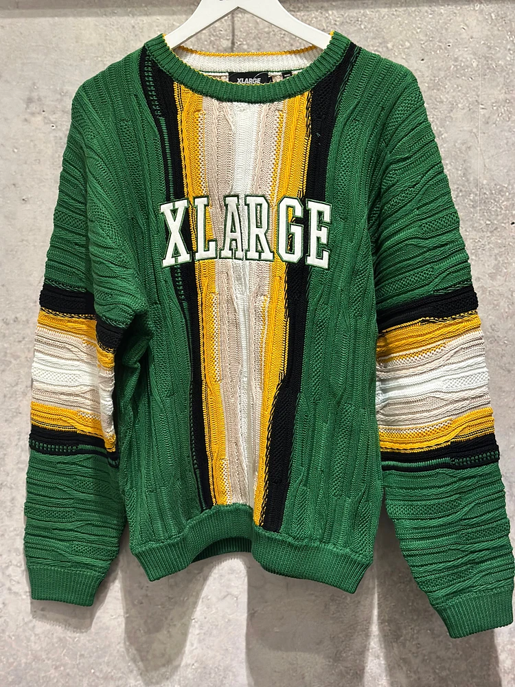 XLARGE: 3D CREWNECK KNIT SWEATER