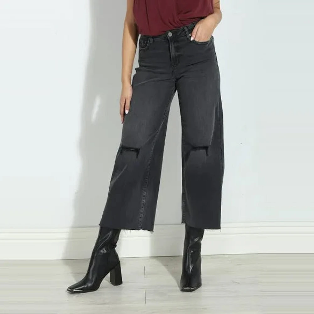 HIDDEN: NORI CROPPED WIDE LEG JEANS