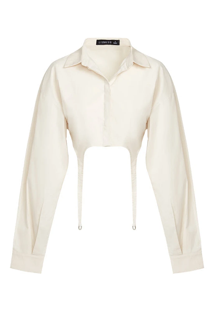 LIONESS: VENETIAN CROP SHIRT