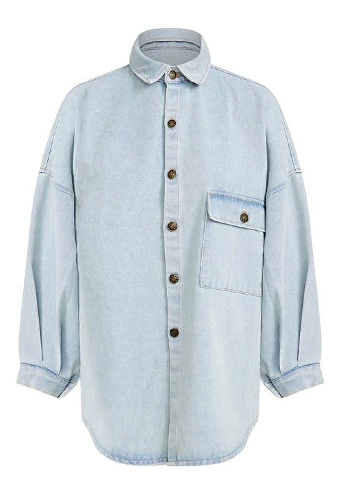 LIONESS: KEN DENIM SHIRT DRESS