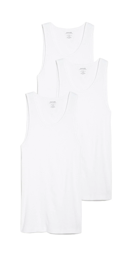 CALVIN KLEIN: WHITE TANK 3 PACK