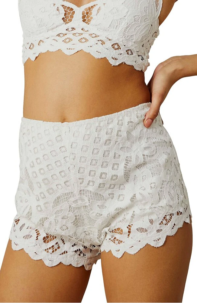 FREE PEOPLE: ADELLA LACE SHORTS