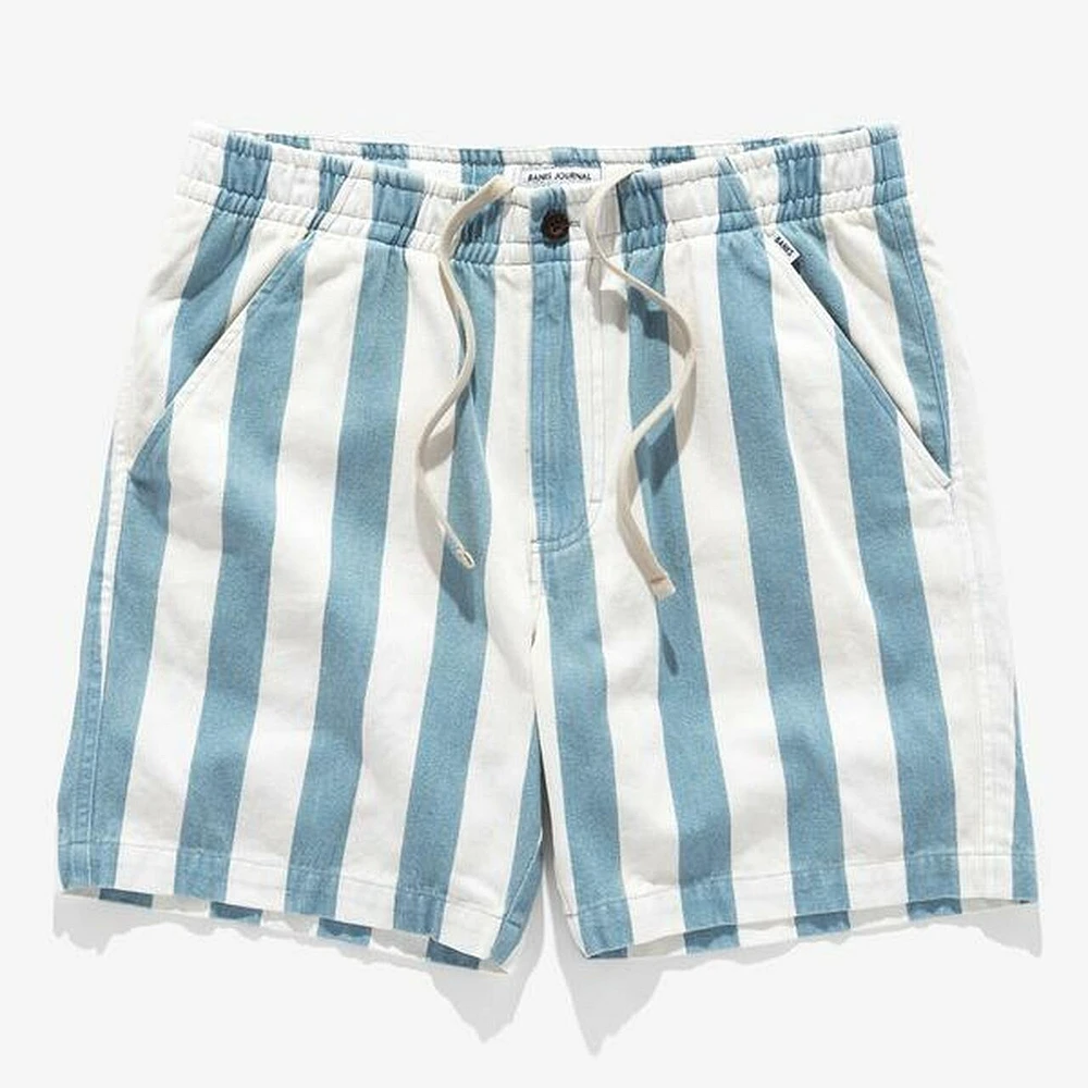 BANKS JOURNAL: SANDON STRIPE DENIM SHORTS