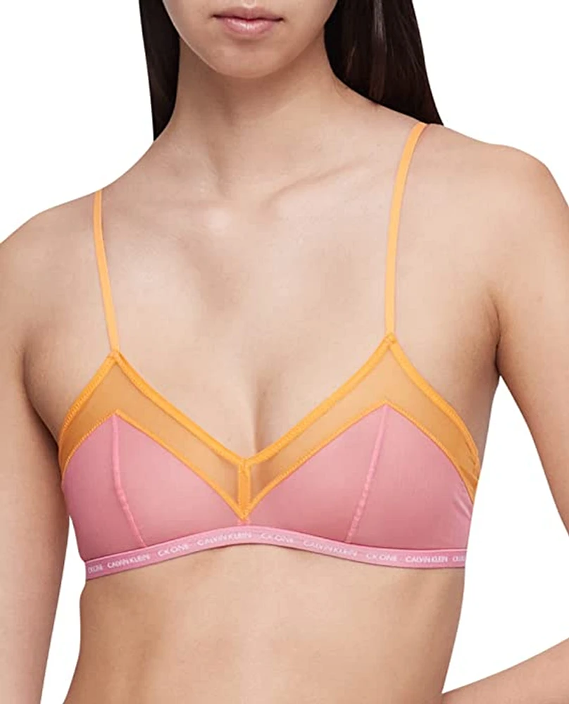 CALVIN KLEIN UNDERWEAR: CK ONE SHEER TRIANGLE BRALETTE
