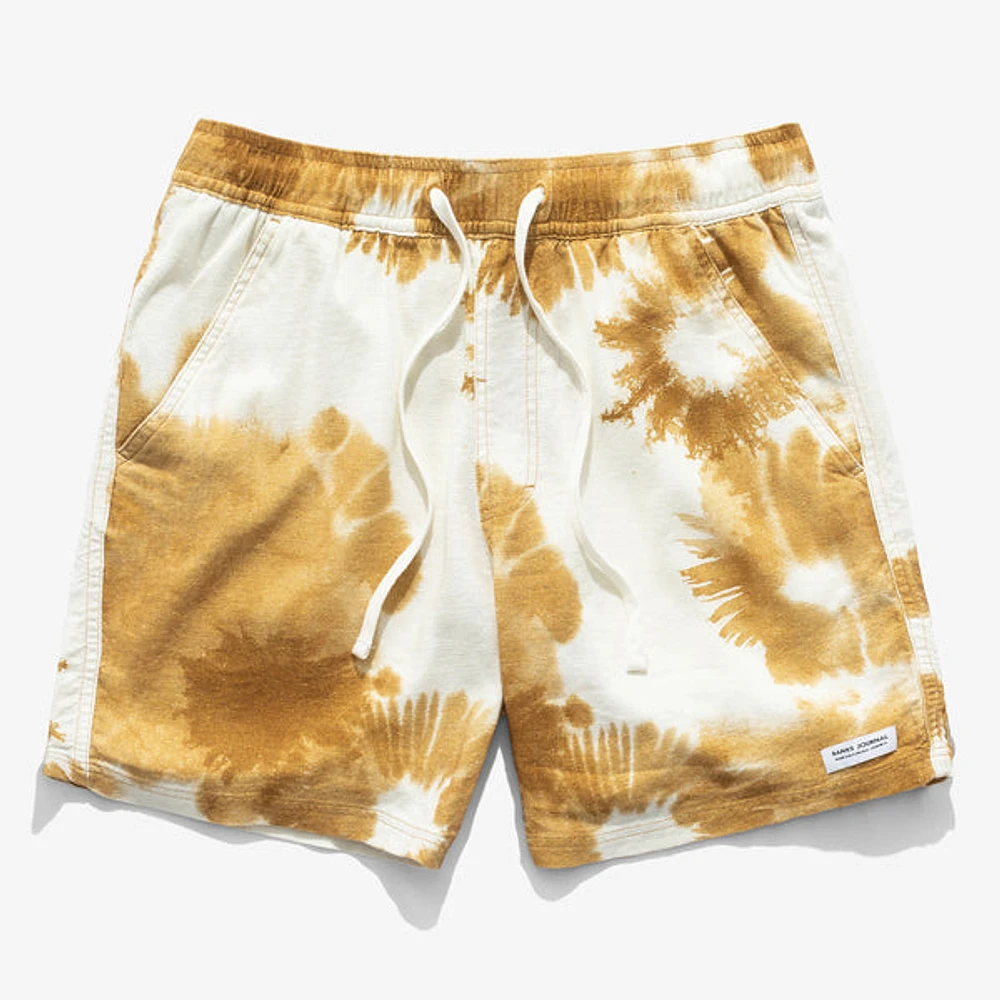 BANKS JOURNAL: WASHED UP TIE DYE ELASTIC WALKSHORT