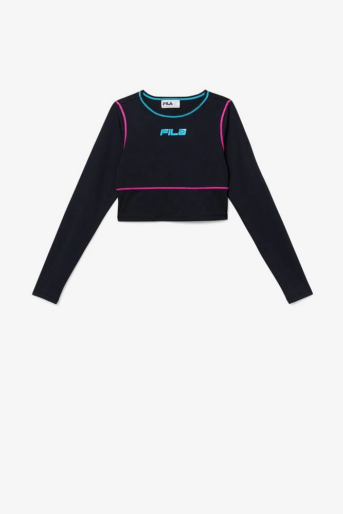 FILA: MICCI LONG SLEEVE CROP TOP