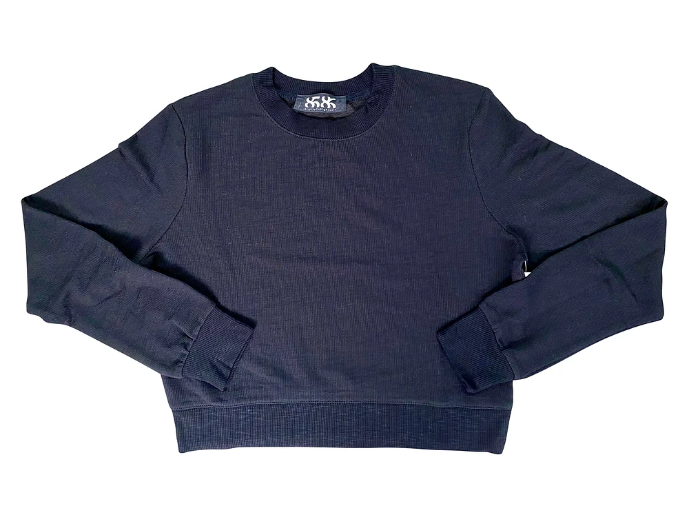 8586: LOUNGE LONG SLEEVE CROP SWEATSHIRT