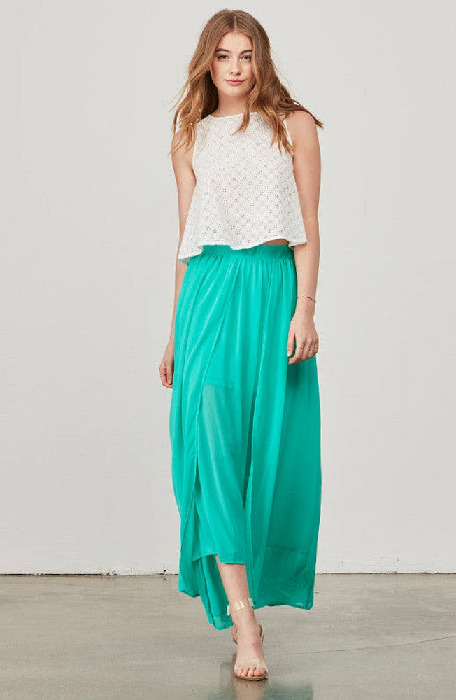 JACK BY BB DAKOTA: VITINA CRINKLE GAUZE MAXI SKIRT