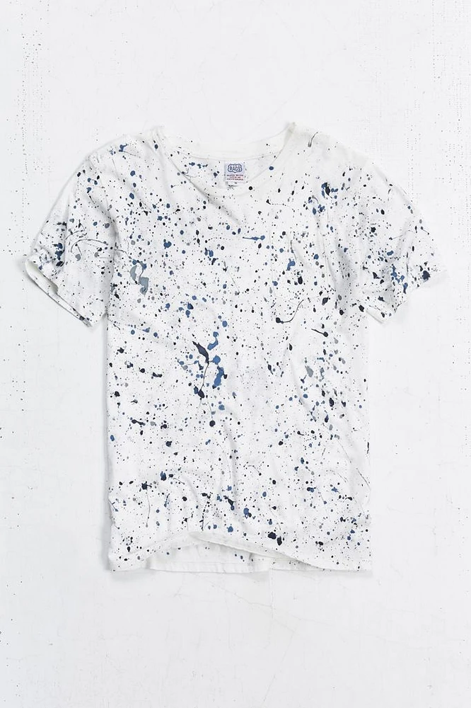 US RAGS: WHITE PAINT SPLATTER T-SHIRT