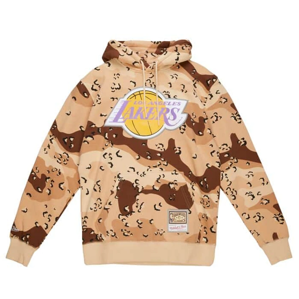 MITCHELL & NESS: CAMO REFLECTIVE HOODIE LA LAKERS