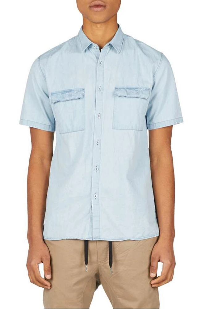 ZANEROBE: SHORT SLEEVE DENIM SHIRT