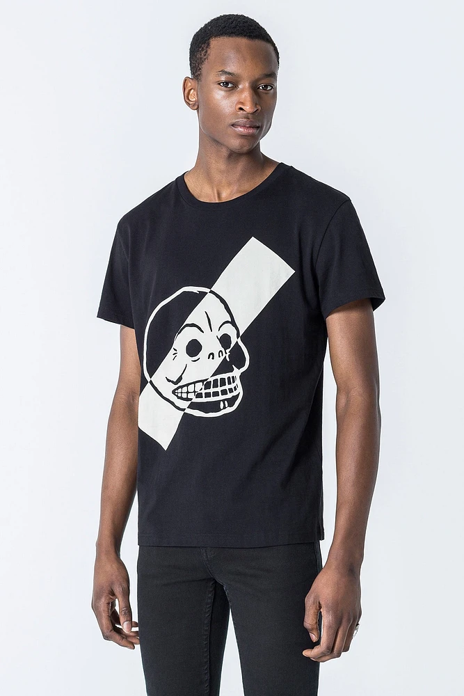 CHEAP MONDAY: STANDARD SKULL STRIPE TEE