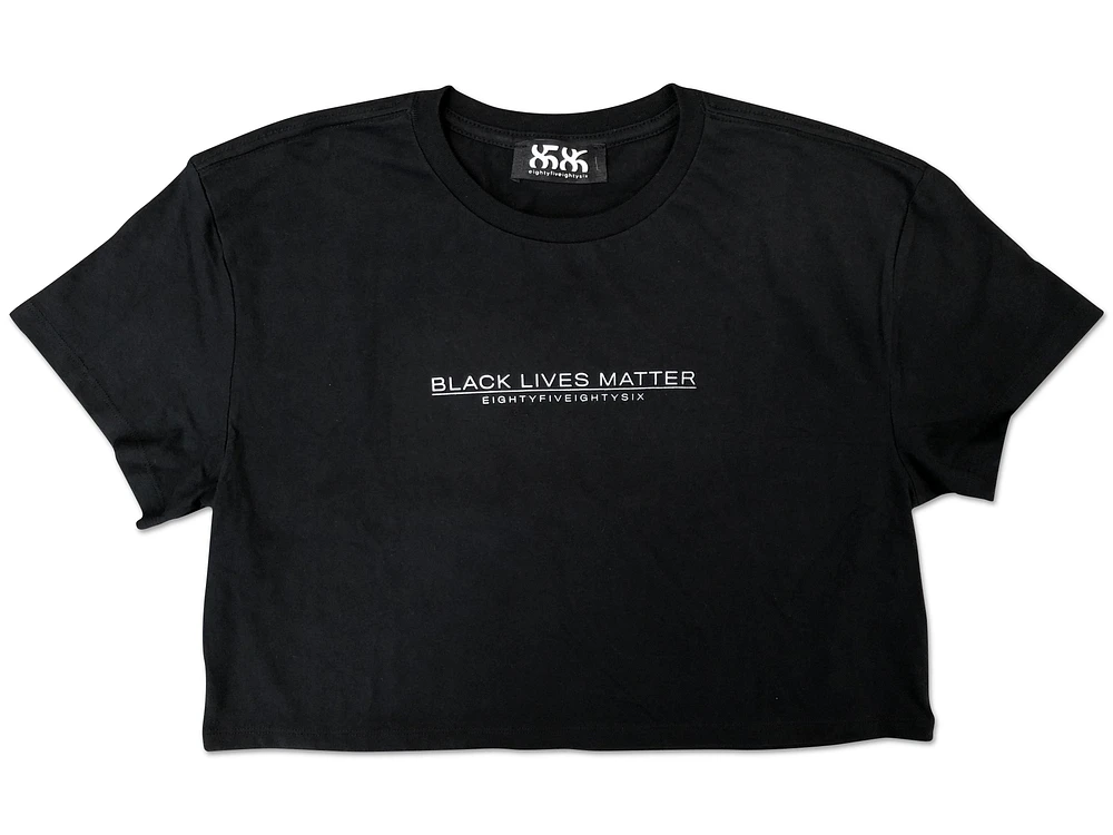 8586: BLACK LIVES MATTER CROP T-SHIRT