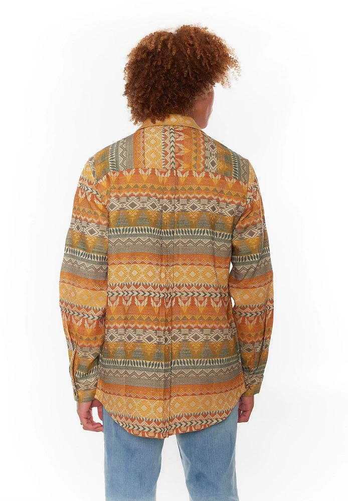 RAGAMAN: LUREX L/S WOVEN SHIRT