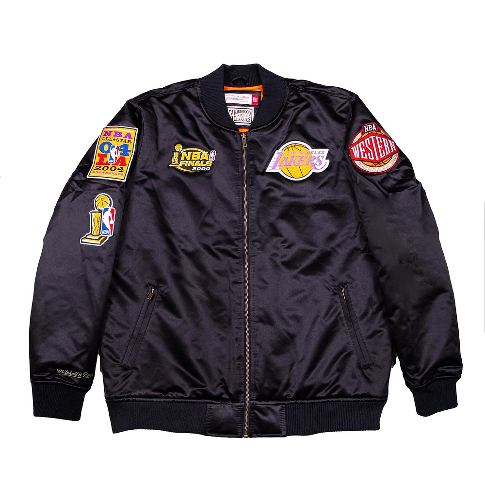 Mitchell & Ness: NBA FLIGHT SATIN BOMBER JACKET LA LAKERS