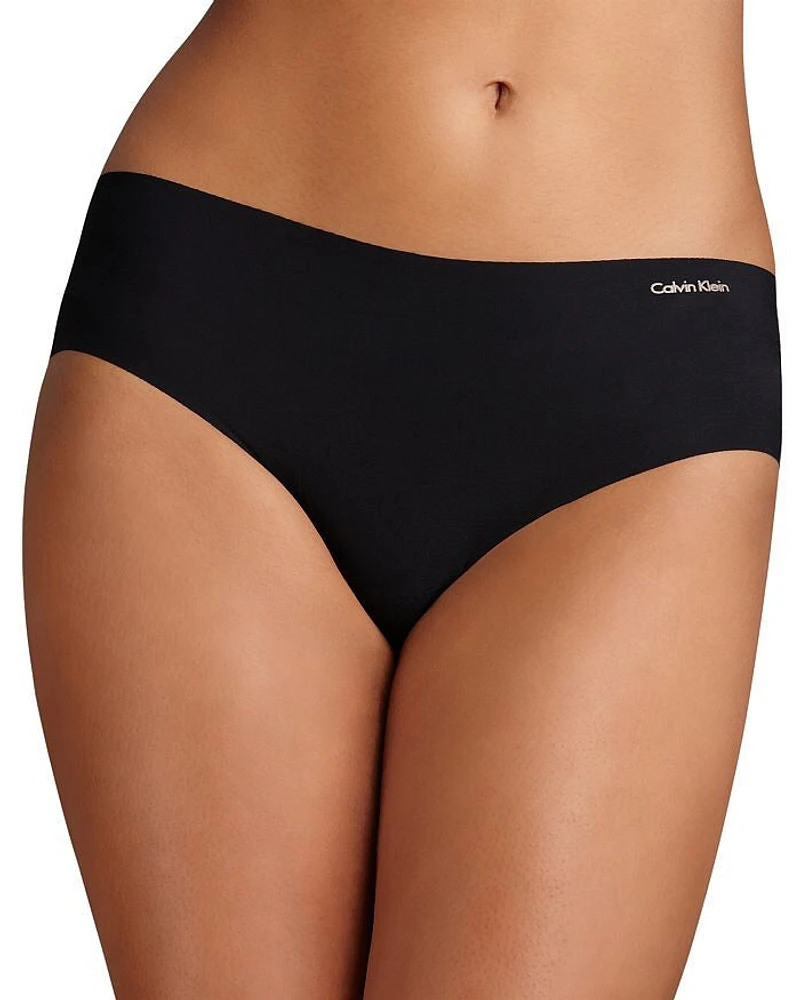 CALVIN KLEIN UNDERWEAR: INVISIBLES HIPSTER BLACK PANTY