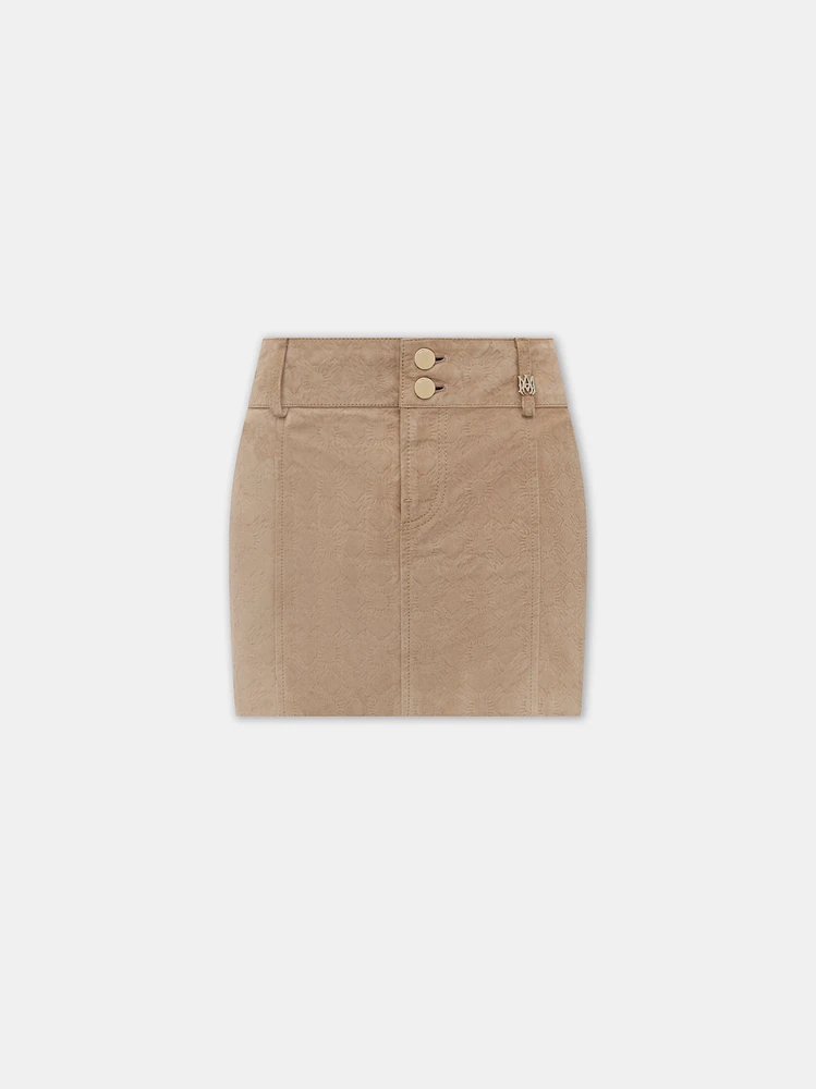 WOMEN - WOMEN'S MA QUAD SUEDE MINI SKIRT Camel