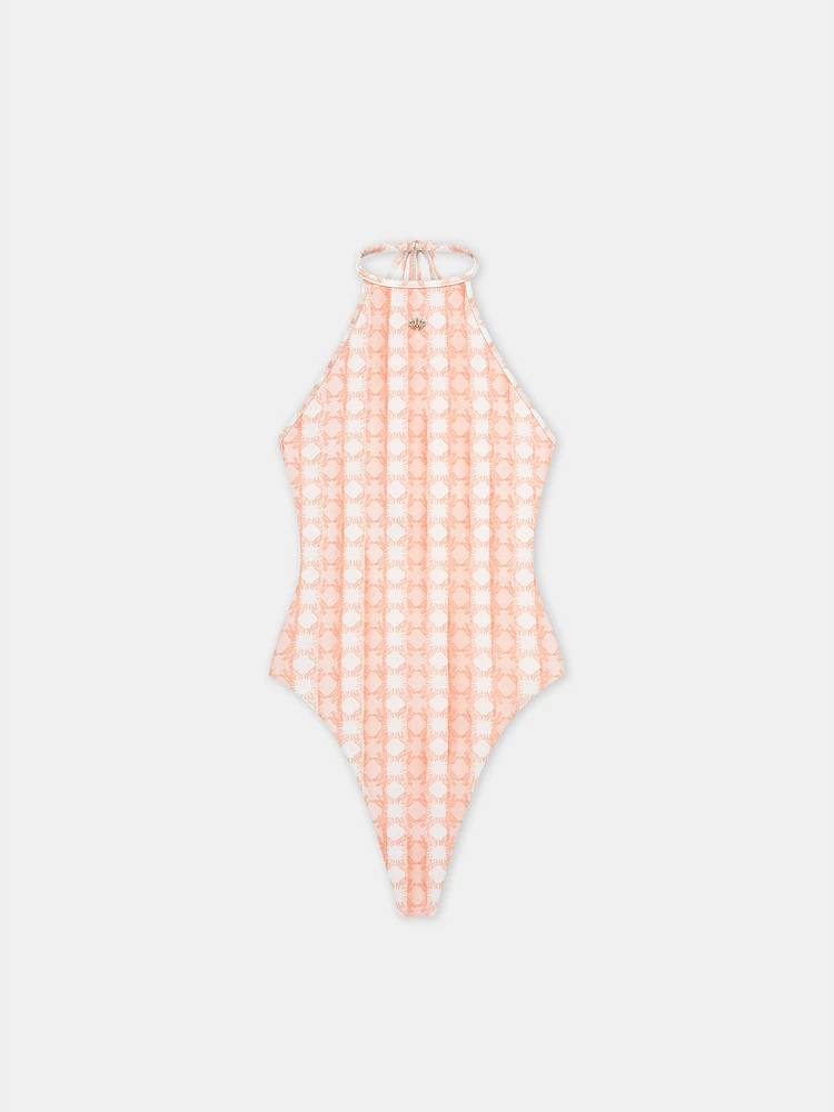 WOMEN - WOMEN'S MA QUAD HALTER NECK ONE PIECE Malibu Peach