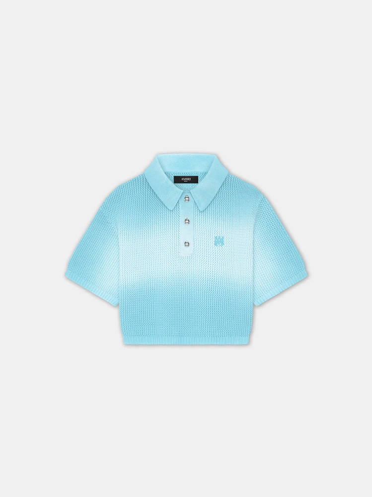 WOMEN - WOMEN'S MA CROPPED POLO Ice Blue