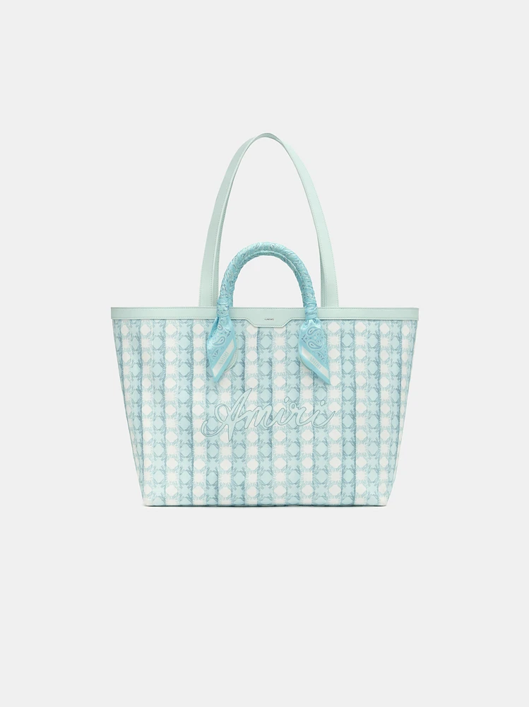 AMIRI SCRIPT TOTE - Ice Blue
