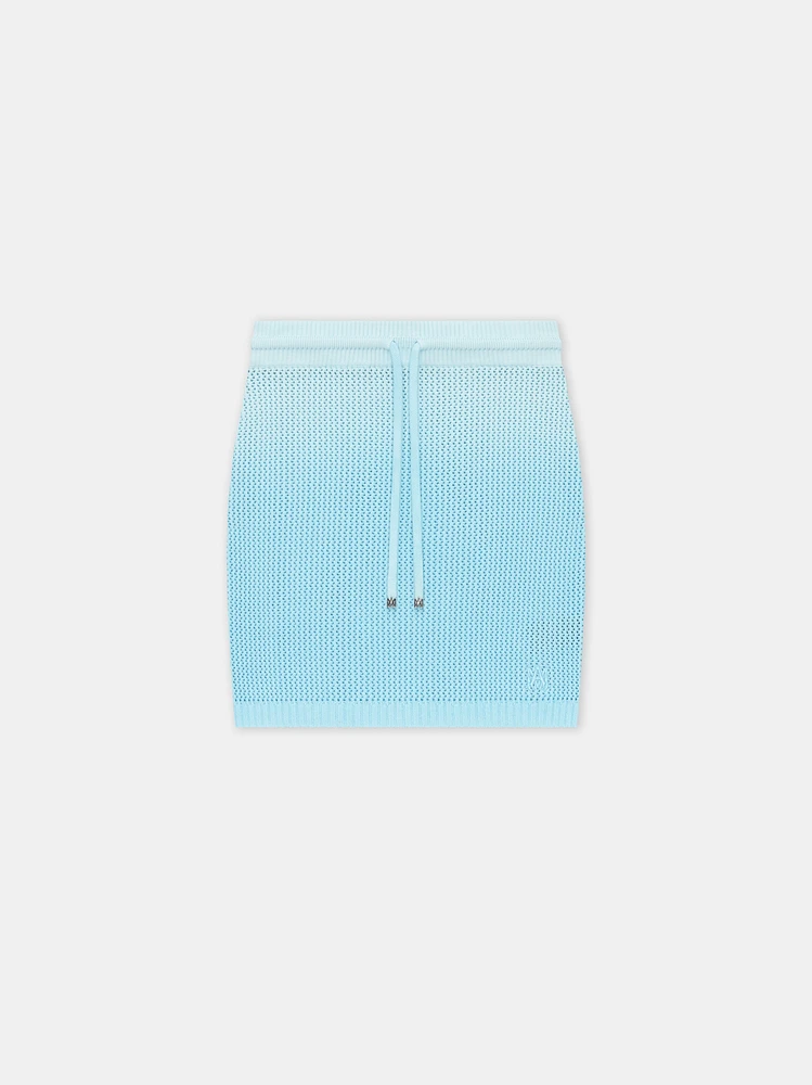 WOMEN - WOMEN'S AMIRI SCRIPT SKIRT Ice Blue