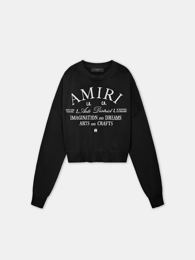 WOMEN - WOMEN'S AMIRI ARTS DISTRICT CREW Black