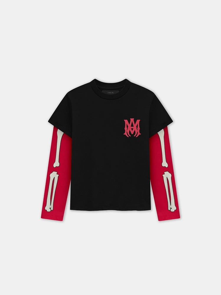 KIDS - KIDS' BONES LONG SLEEVE TEE BLACK