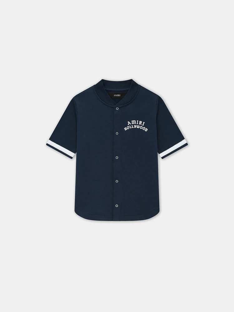 KIDS - KIDS' AMIRI HOLLYWOOD BASEBALL SHIRT Midnight Blue
