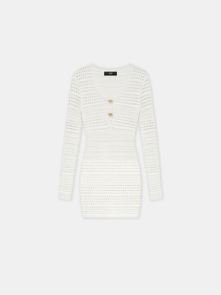WOMEN - WOMEN'S CROCHET MINI DRESS Ivory