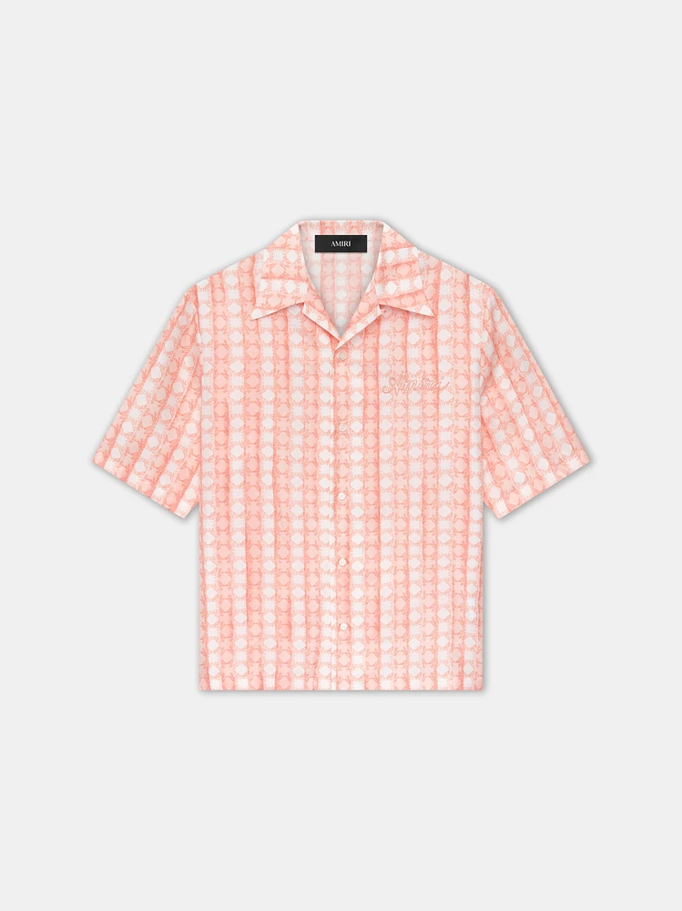 MA QUAD BOWLING SHIRT - Malibu Peach