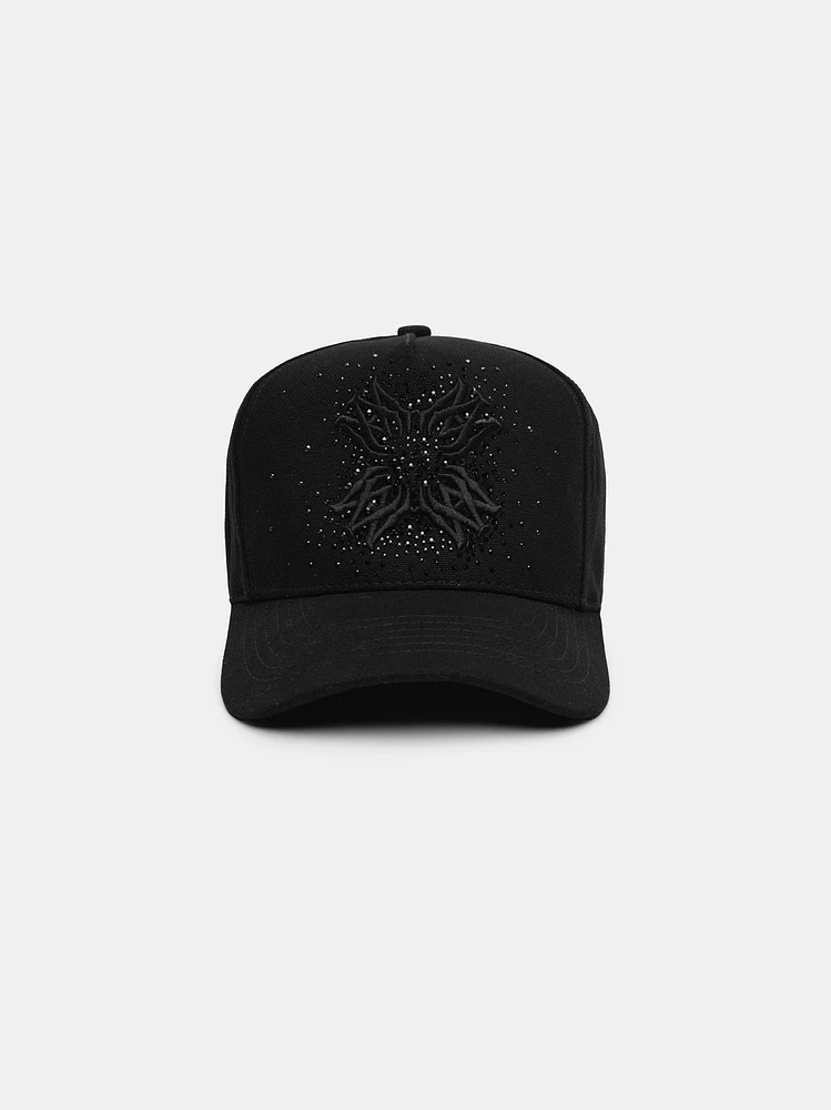 MA QUAD CRYSTAL CANVAS HAT - Black