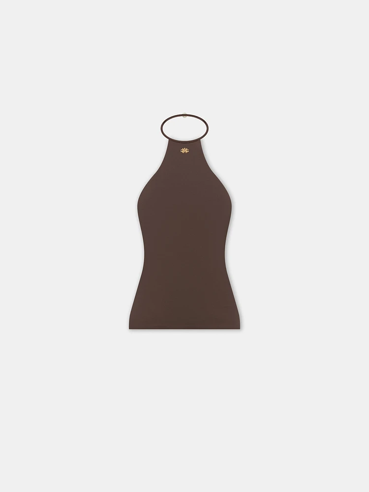 WOMEN - WOMEN'S HALTER TOP Walnut Brown