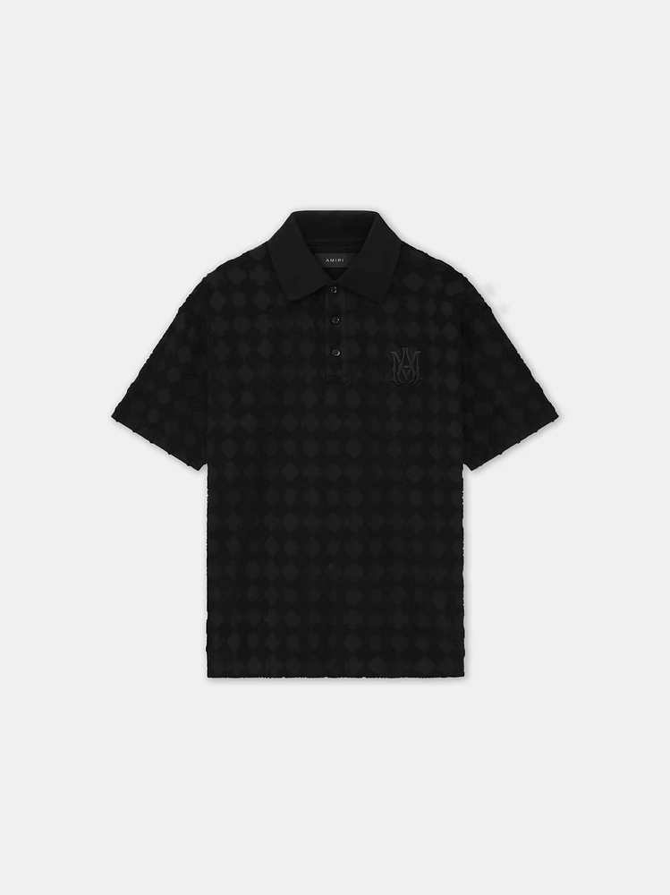 MA QUAD TOWELING POLO - Black