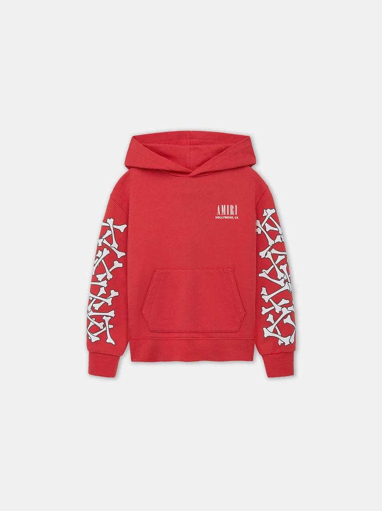 KIDS - KIDS' BONES HOODIE Red