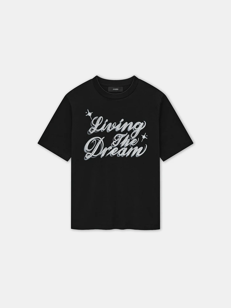 CRYSTAL LIVING THE DREAM TEE - Black
