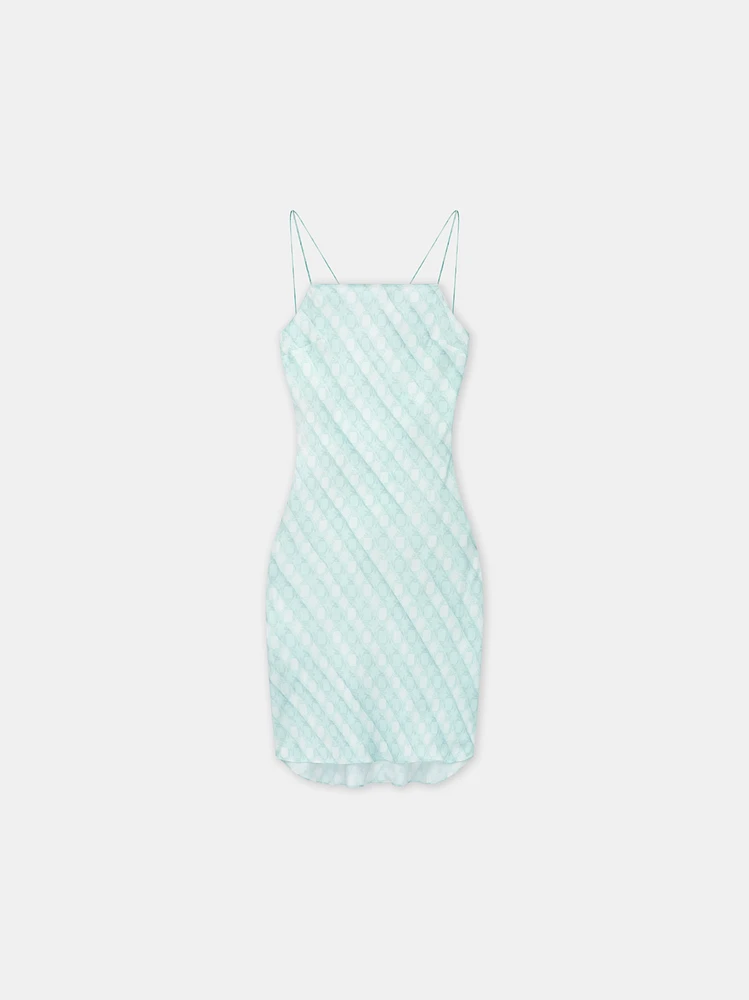 WOMEN - WOMEN'S MA QUAD OPEN BACK SLIP DRESS Ice Blue