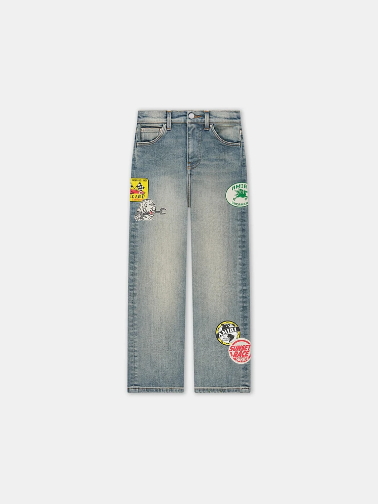 KIDS - KIDS' STATION PATCH STRAIGHT JEAN Antique Indigo