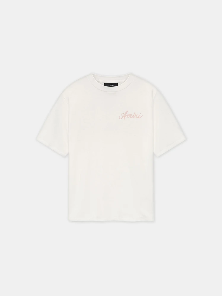 AMIRI BOX SCRIPT TEE - Malibu Peach