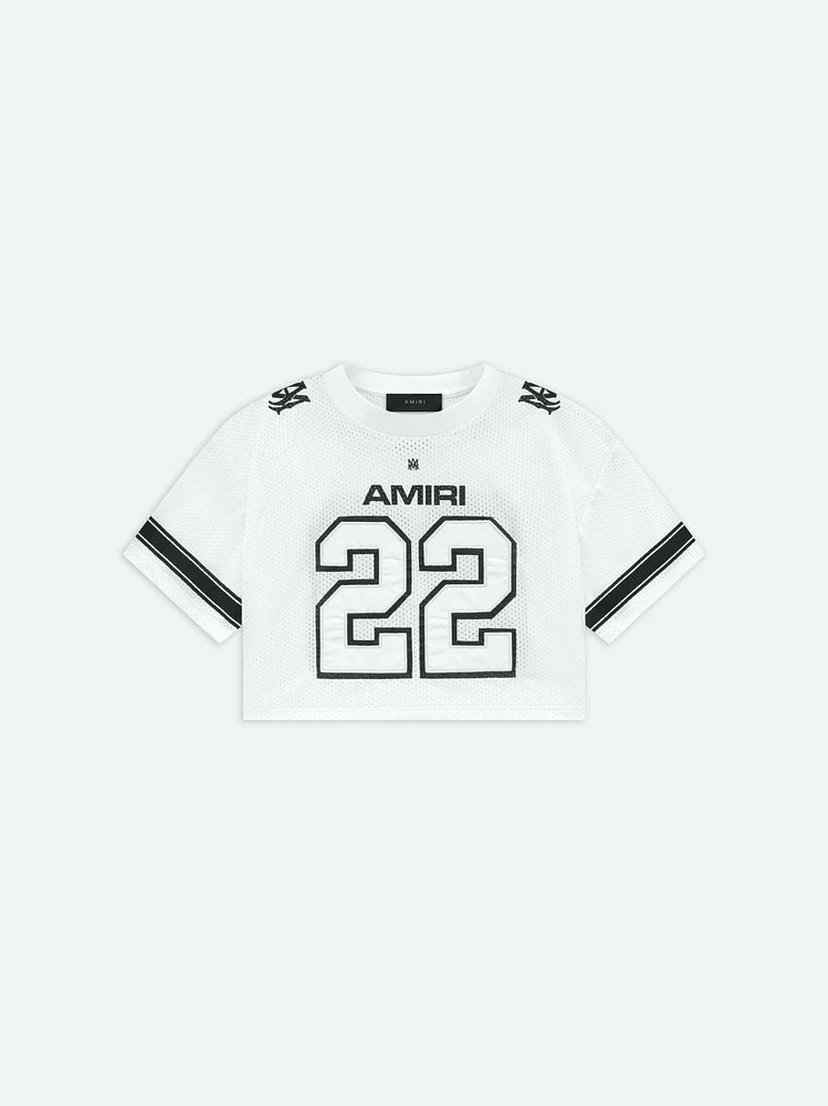 WOMEN - WOMEN'S 22 CROPPED MESH TEE WHITE