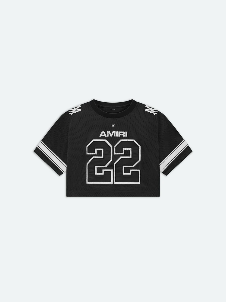 WOMEN - WOMEN'S 22 CROPPED MESH TEE BLACK