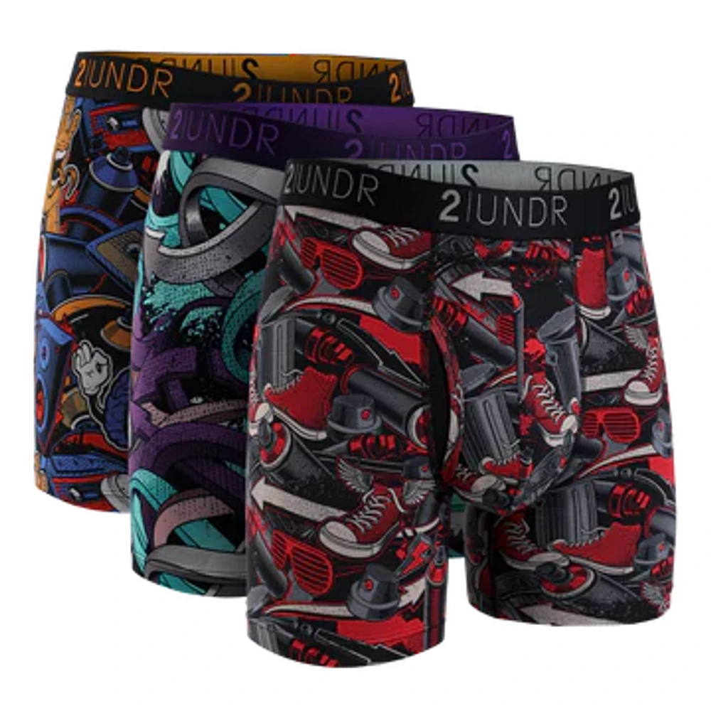 Pack de 3 boxers sélectionnés Swing Shift Mega/Way2/Sneakers