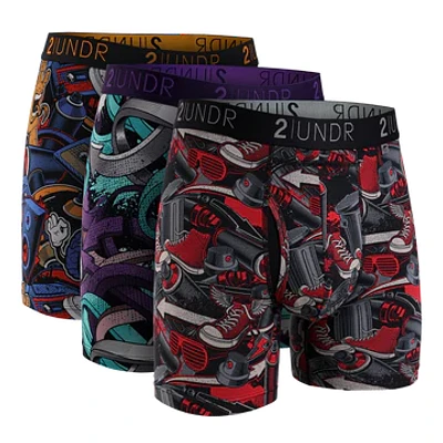 Pack de 3 boxers sélectionnés Swing Shift Mega/Way2/Sneakers