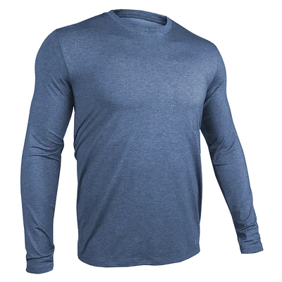Luxury Heathered Indigo Long Sleeve Sweater