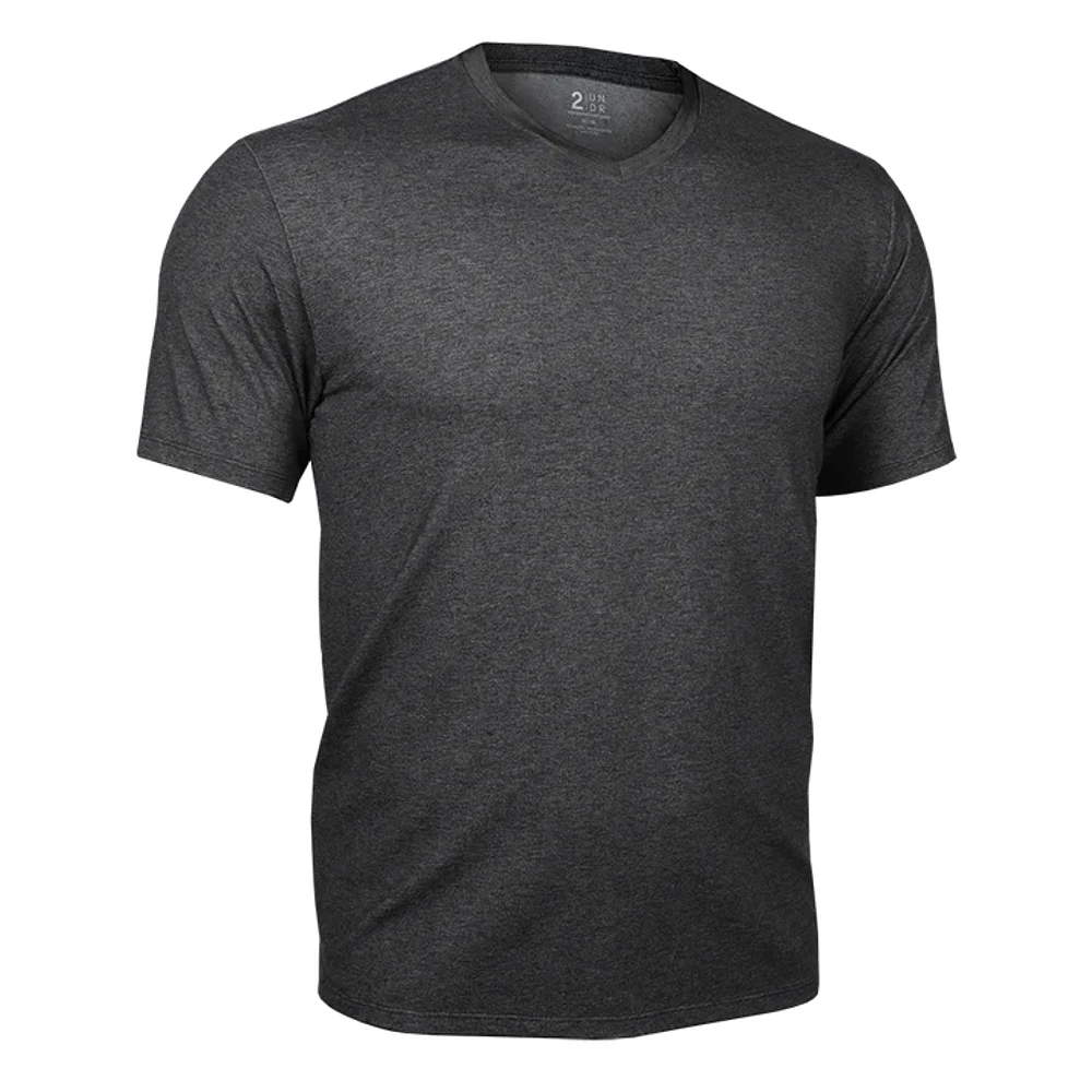 Luxury V-neck T-shirt Charcoal