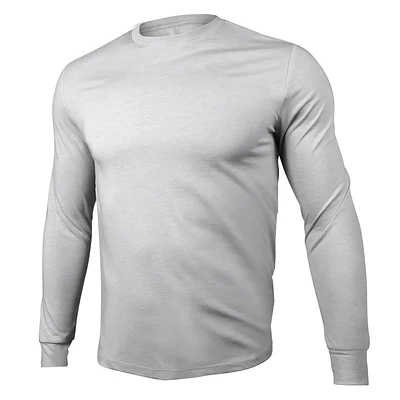 All Day Heathered Grey Long Sleeve Sweater