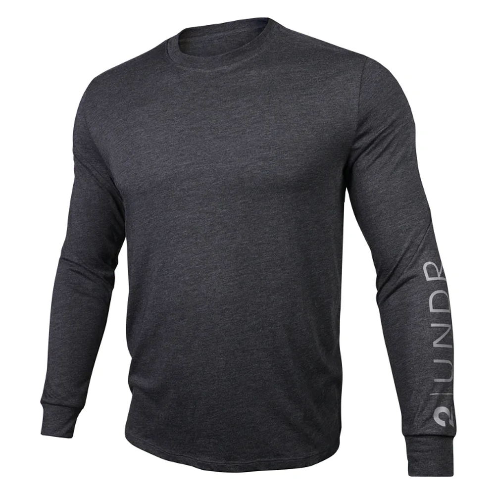 LOGO All Day Heathered Charcoal Long Sleeve Sweater