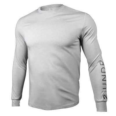 LOGO All Day Heathered Grey Long Sleeve Sweater