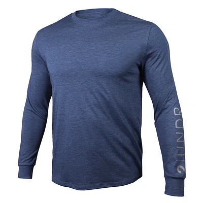 LOGO All Day Heathered Navy Long Sleeve Sweater