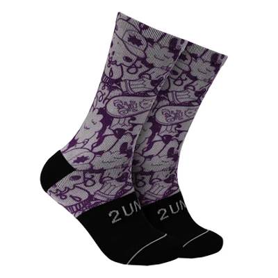 Pair of Flex Printed Skulled Socks