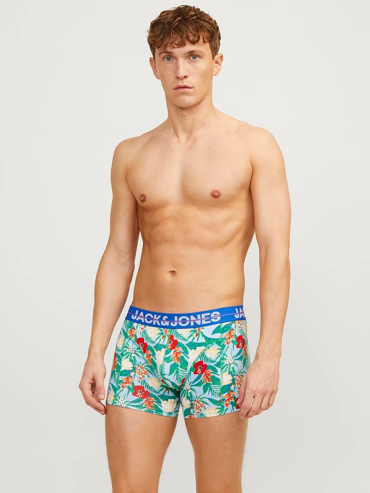 Boxer court Pineapple : Fleurs Rouges